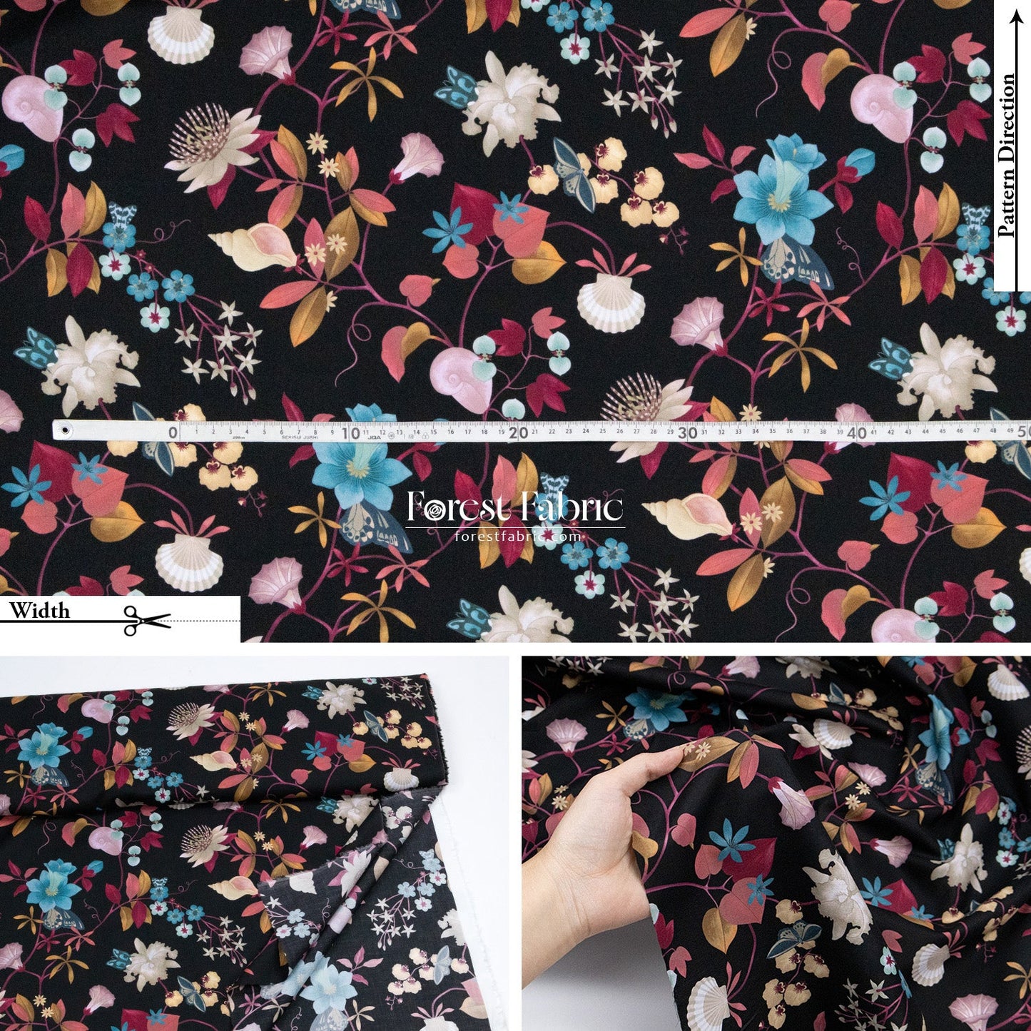 Liberty of London (Cotton Tana Lawn Fabric) - Doreen June - FO:REST Fabric 布恩堂Liberty fabrictana lawnjapanese fabricykk zipper