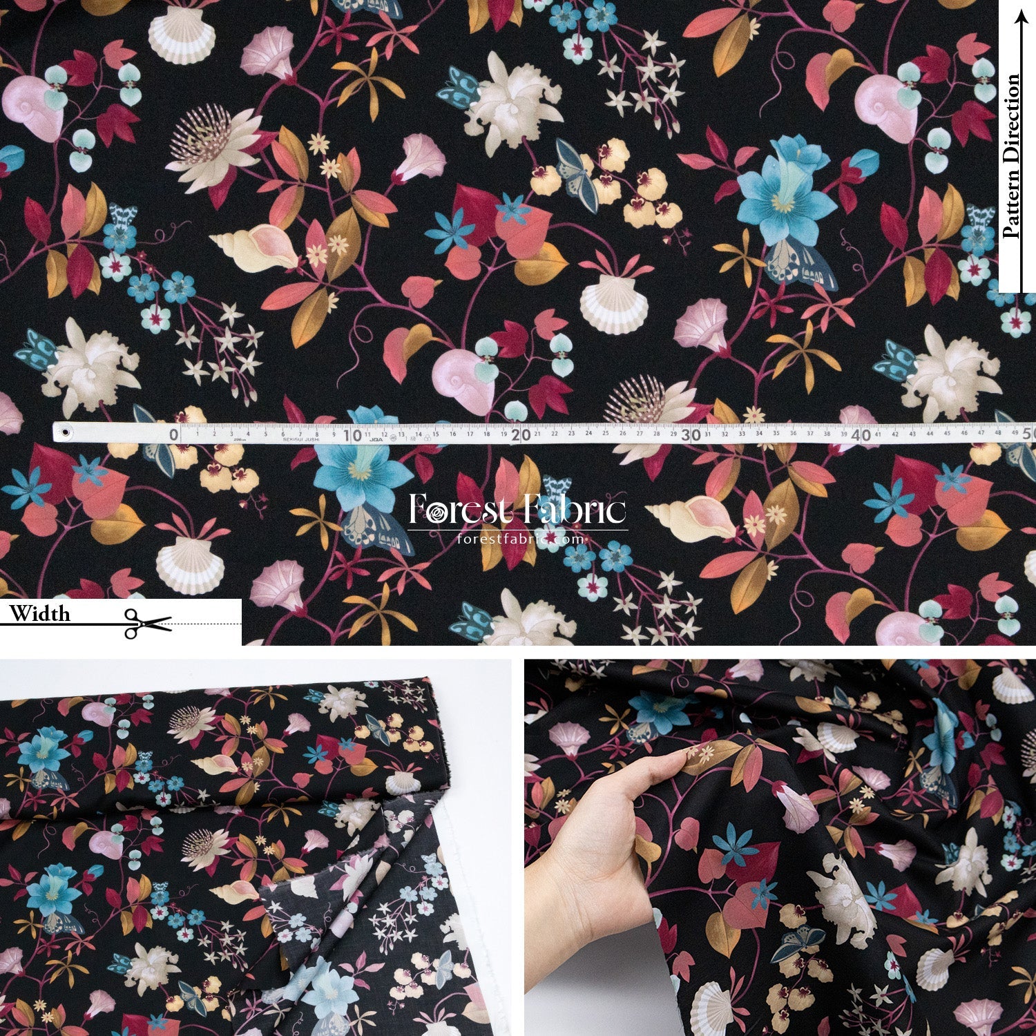 Liberty of London (Cotton Tana Lawn Fabric) - Doreen June - FO:REST Fabric 布恩堂Liberty fabrictana lawnjapanese fabricykk zipper