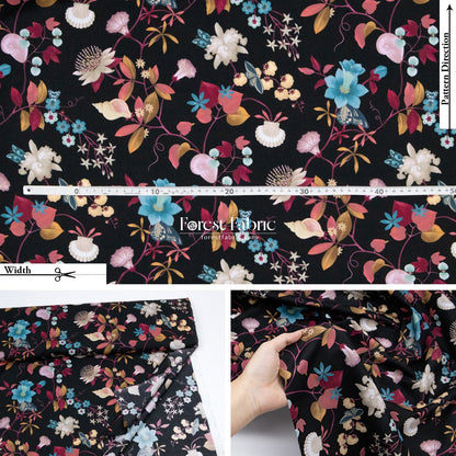 Liberty of London (Cotton Tana Lawn Fabric) - Doreen June - FO:REST Fabric 布恩堂Liberty fabrictana lawnjapanese fabricykk zipper