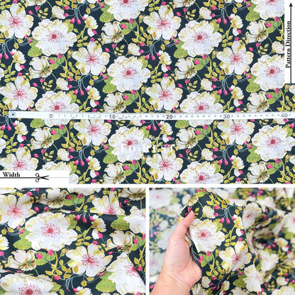 Liberty of London (Cotton Tana Lawn Fabric) - Dorset Rose - FO:REST Fabric 布恩堂Liberty fabrictana lawnjapanese fabricykk zipper