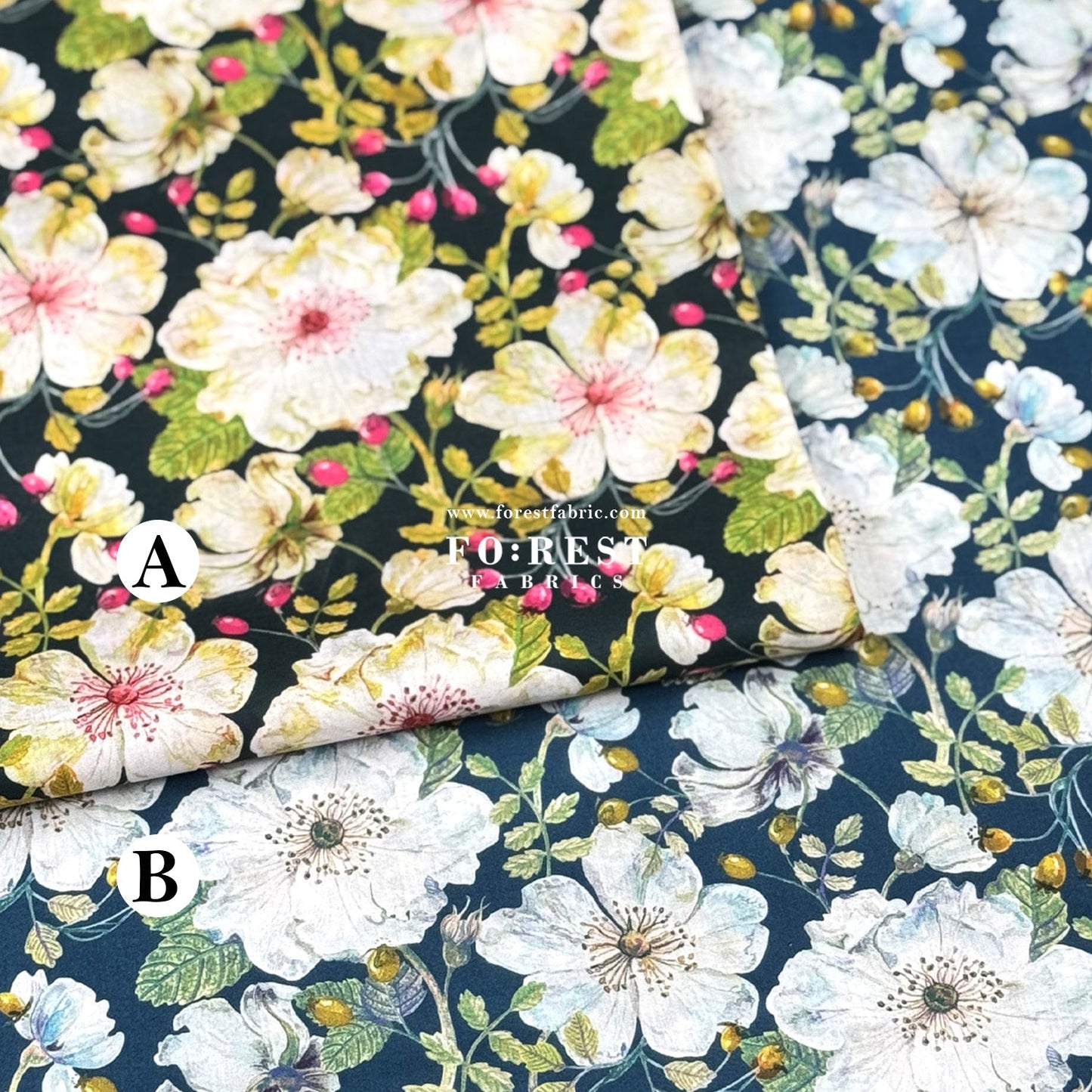 Liberty of London (Cotton Tana Lawn Fabric) - Dorset Rose - FO:REST Fabric 布恩堂Liberty fabrictana lawnjapanese fabricykk zipper
