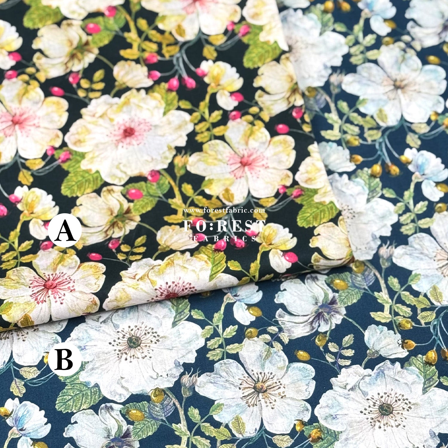 Liberty of London (Cotton Tana Lawn Fabric) - Dorset Rose - FO:REST Fabric 布恩堂Liberty fabrictana lawnjapanese fabricykk zipper