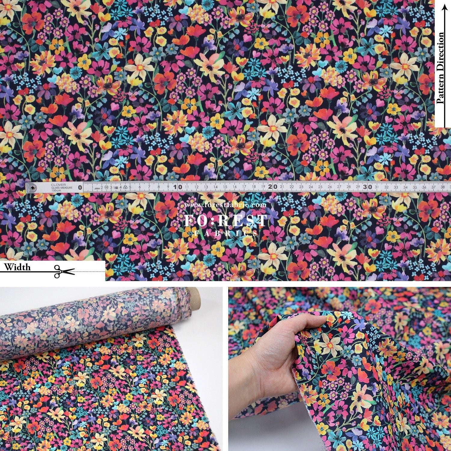 Liberty of London (Cotton Tana Lawn Fabric) - Dreams of Summer D - FO:REST Fabric 布恩堂Liberty fabrictana lawnjapanese fabricykk zipper
