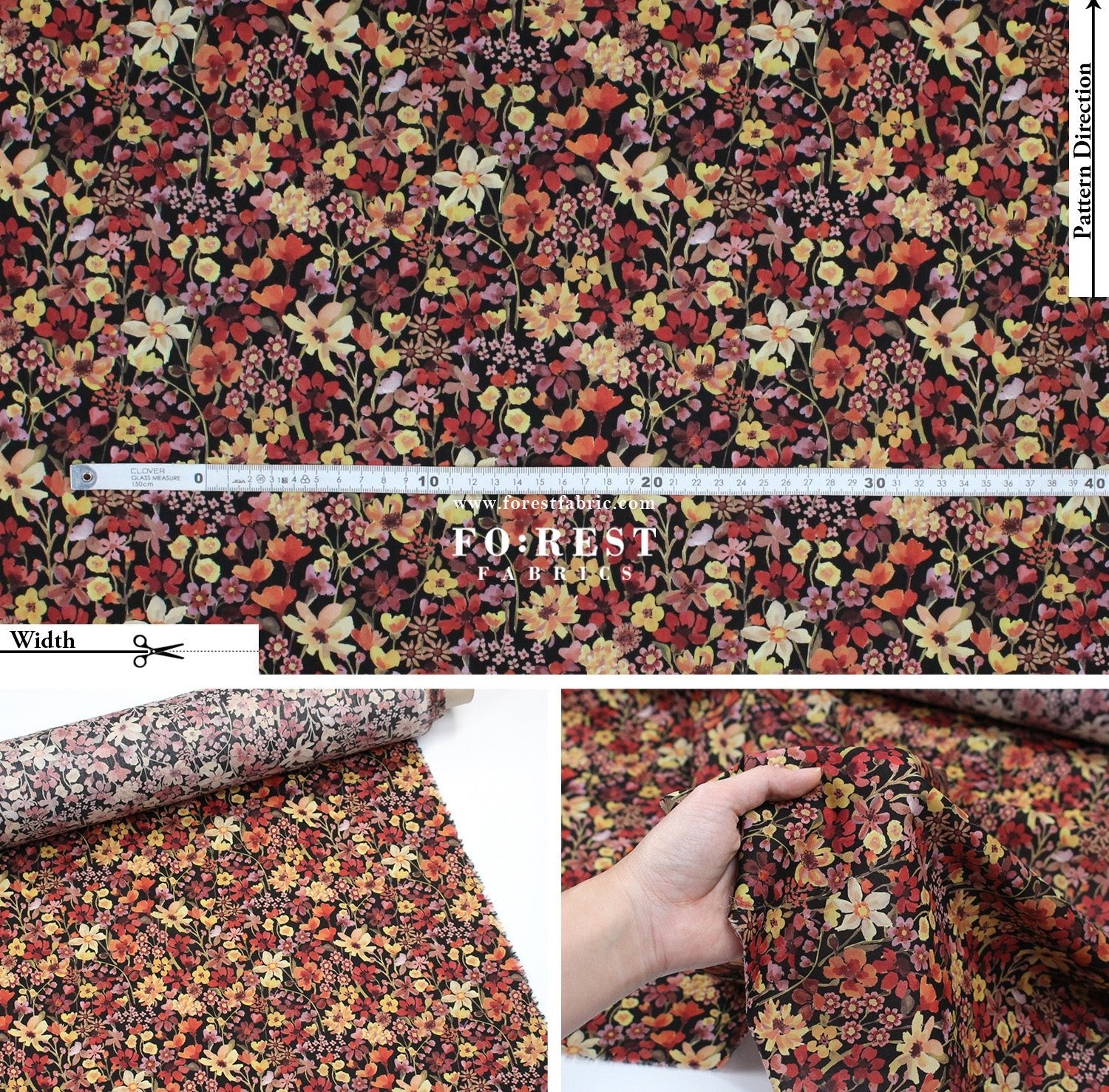 Liberty of London (Cotton Tana Lawn Fabric) - Dreams of Summer E - FO:REST Fabric 布恩堂Liberty fabrictana lawnjapanese fabricykk zipper