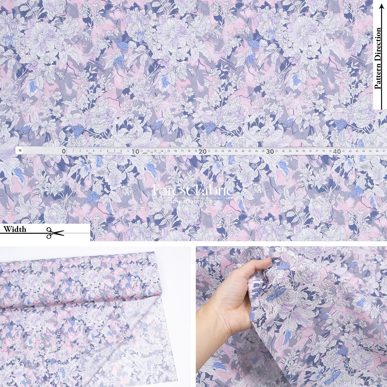 Liberty of London (Cotton Tana Lawn Fabric) - Dreamscape - FO:REST Fabric 布恩堂Liberty fabrictana lawnjapanese fabricykk zipper