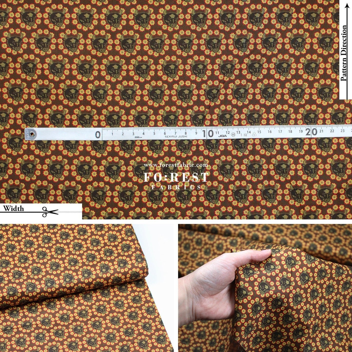 Liberty of London (Cotton Tana Lawn Fabric) - Earth OX - FO:REST Fabric 布恩堂Liberty fabrictana lawnjapanese fabricykk zipper