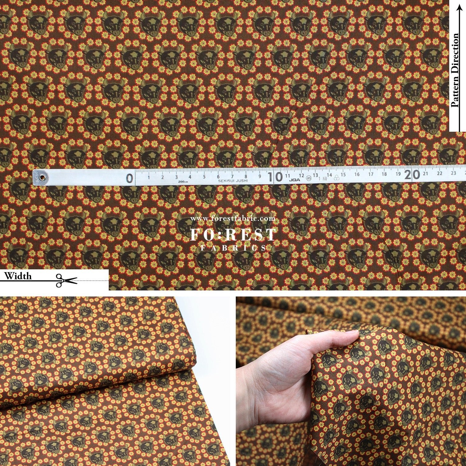 Liberty of London (Cotton Tana Lawn Fabric) - Earth OX - FO:REST Fabric 布恩堂Liberty fabrictana lawnjapanese fabricykk zipper