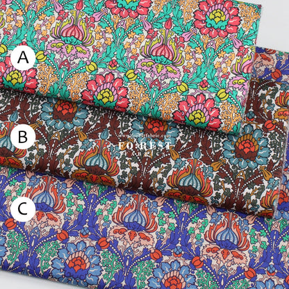 Liberty of London (Cotton Tana Lawn Fabric) - Electric Nouveau - FO:REST Fabric 布恩堂Liberty fabrictana lawnjapanese fabricykk zipper