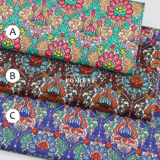 Liberty of London (Cotton Tana Lawn Fabric) - Electric Nouveau - FO:REST Fabric 布恩堂Liberty fabrictana lawnjapanese fabricykk zipper