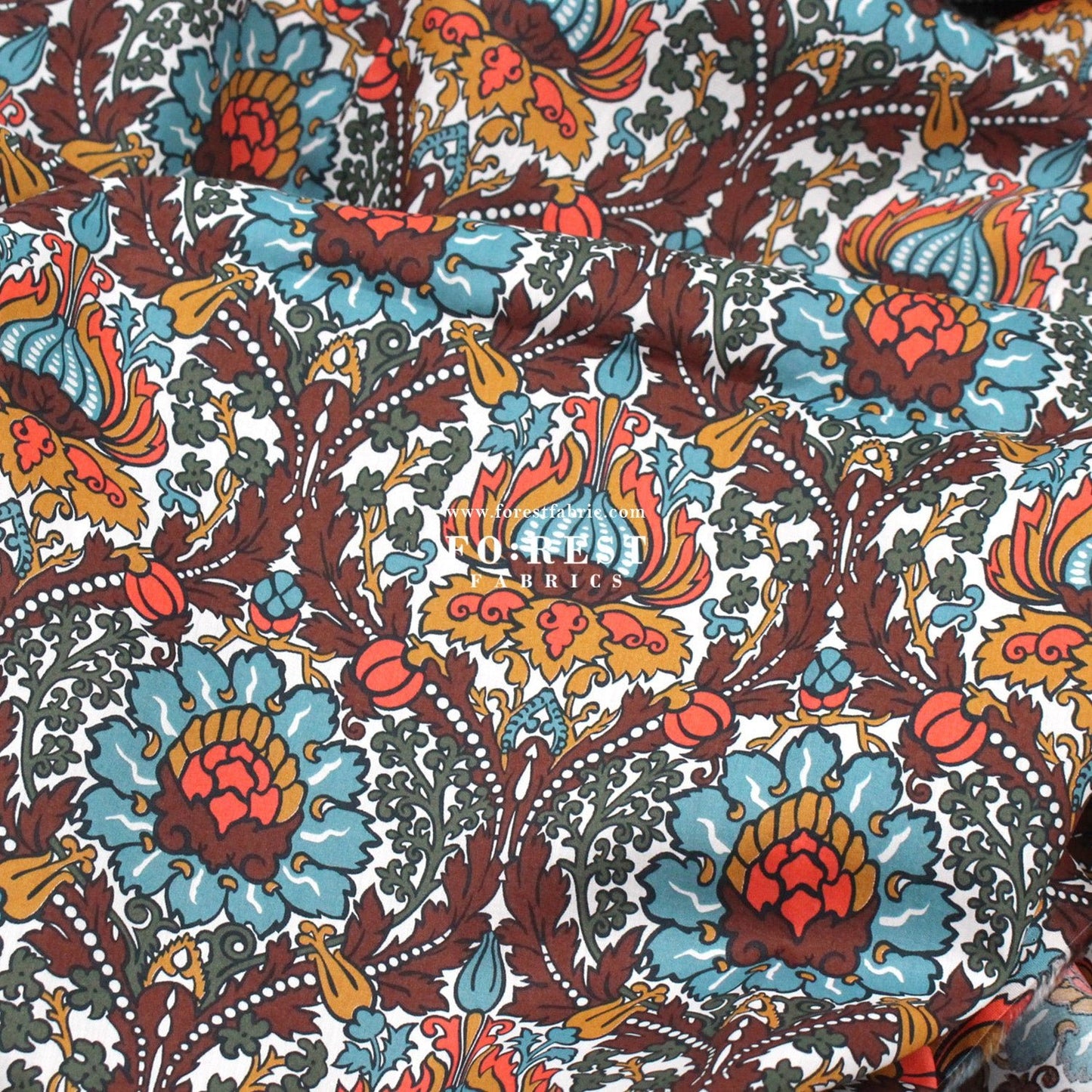 Liberty of London (Cotton Tana Lawn Fabric) - Electric Nouveau - FO:REST Fabric 布恩堂Liberty fabrictana lawnjapanese fabricykk zipper