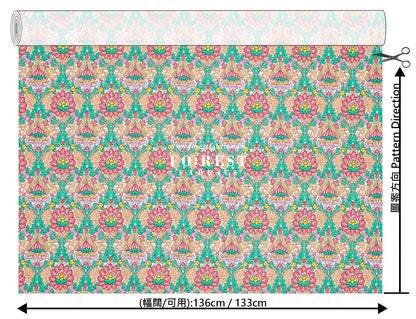 Liberty of London (Cotton Tana Lawn Fabric) - Electric Nouveau - FO:REST Fabric 布恩堂Liberty fabrictana lawnjapanese fabricykk zipper