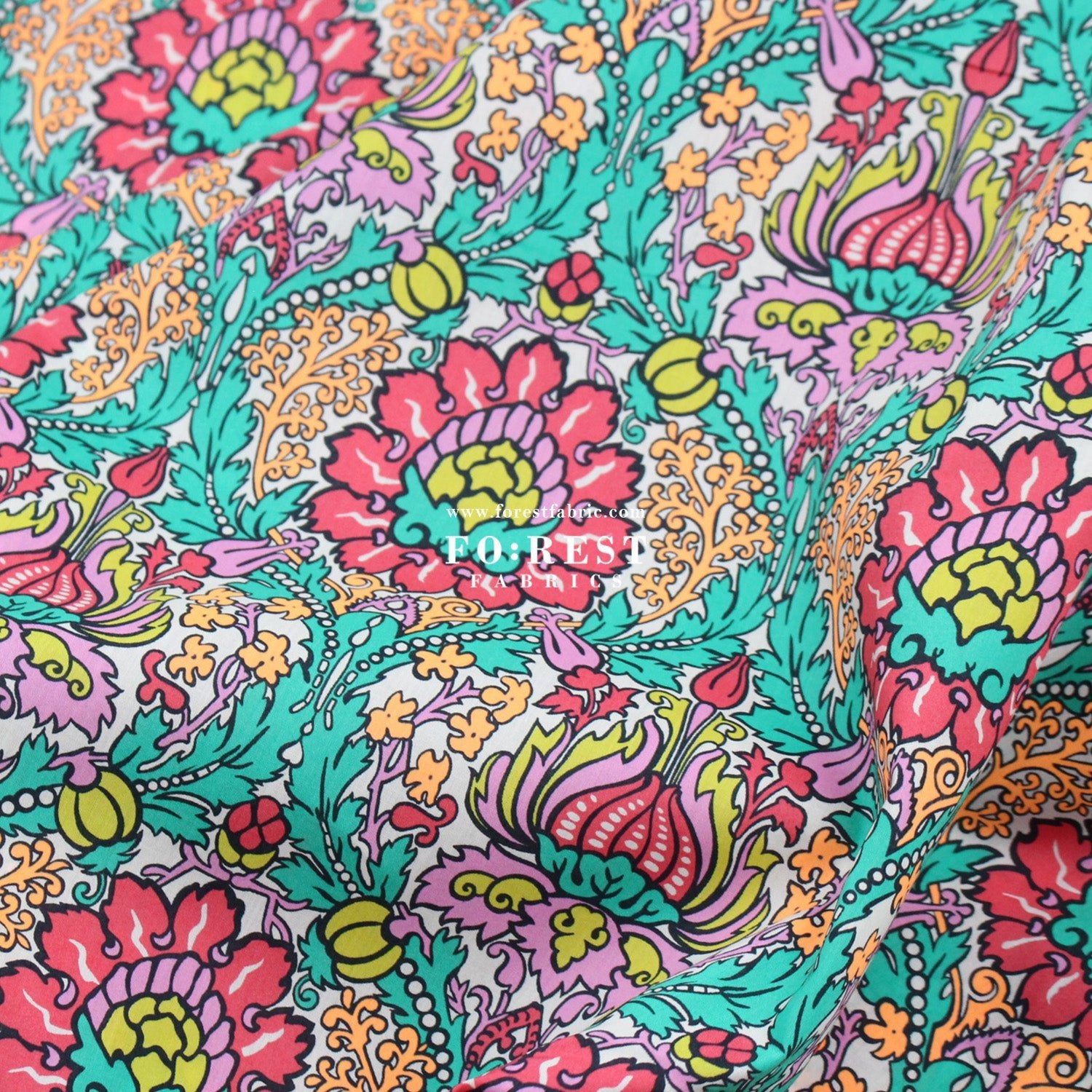 Liberty of London (Cotton Tana Lawn Fabric) - Electric Nouveau - FO:REST Fabric 布恩堂Liberty fabrictana lawnjapanese fabricykk zipper