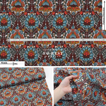 Liberty of London (Cotton Tana Lawn Fabric) - Electric Nouveau - FO:REST Fabric 布恩堂Liberty fabrictana lawnjapanese fabricykk zipper