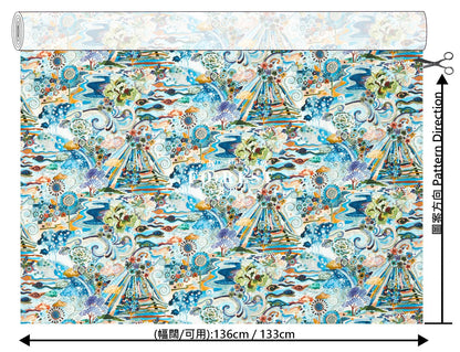 Liberty of London (Cotton Tana Lawn Fabric) - Elysia Meadow - FO:REST Fabric 布恩堂Liberty fabrictana lawnjapanese fabricykk zipper