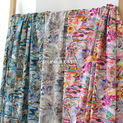 Liberty of London (Cotton Tana Lawn Fabric) - Elysia Meadow - FO:REST Fabric 布恩堂Liberty fabrictana lawnjapanese fabricykk zipper