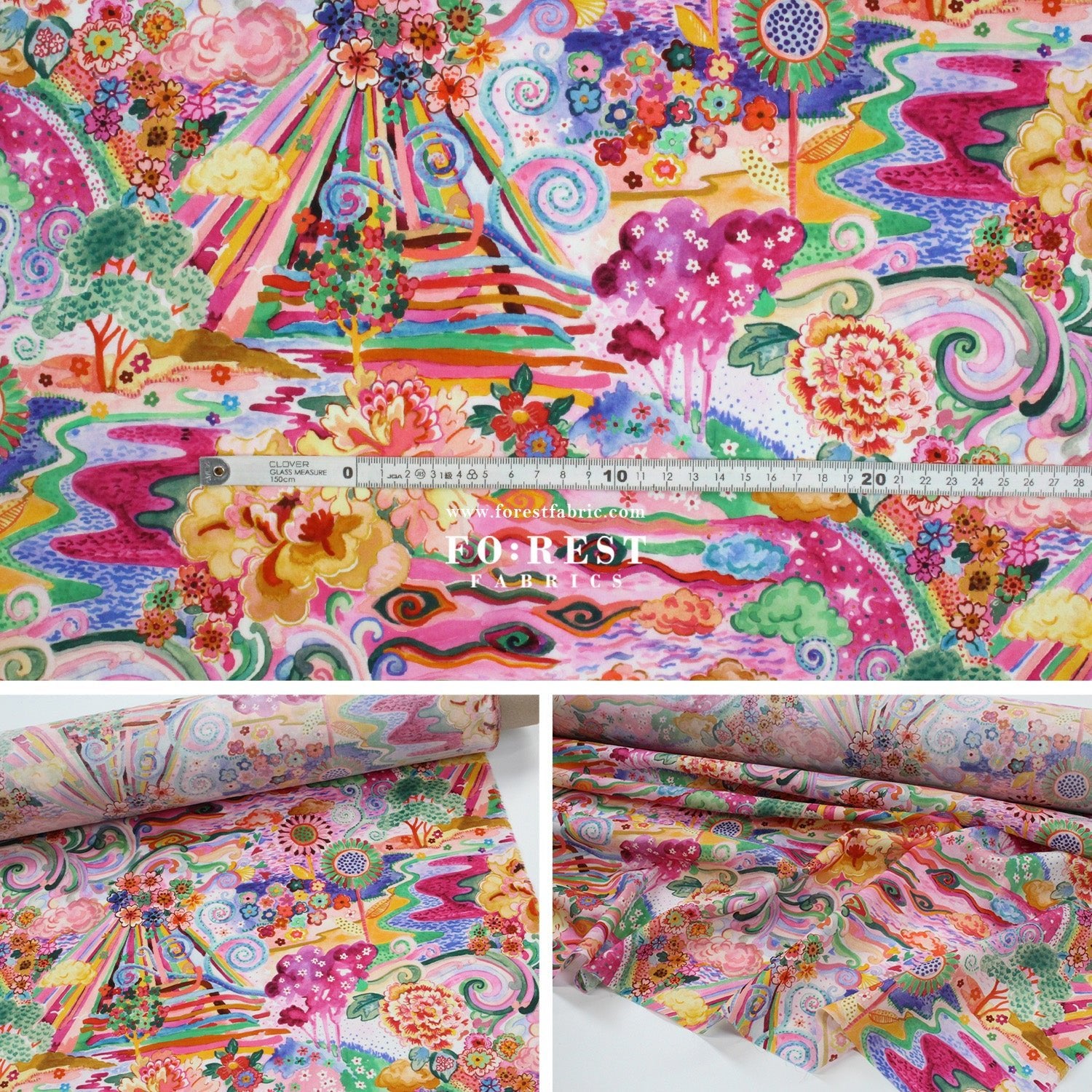 Liberty of London (Cotton Tana Lawn Fabric) - Elysia Meadow - FO:REST Fabric 布恩堂Liberty fabrictana lawnjapanese fabricykk zipper