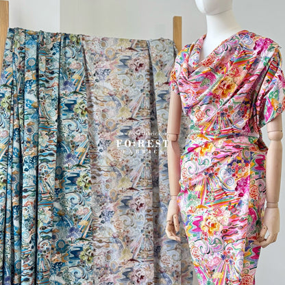 Liberty of London (Cotton Tana Lawn Fabric) - Elysia Meadow - FO:REST Fabric 布恩堂Liberty fabrictana lawnjapanese fabricykk zipper