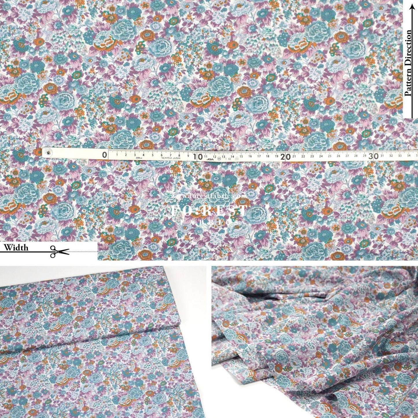 Liberty of London (Cotton Tana Lawn Fabric) - Elysian Day - FO:REST Fabric 布恩堂Liberty fabrictana lawnjapanese fabricykk zipper