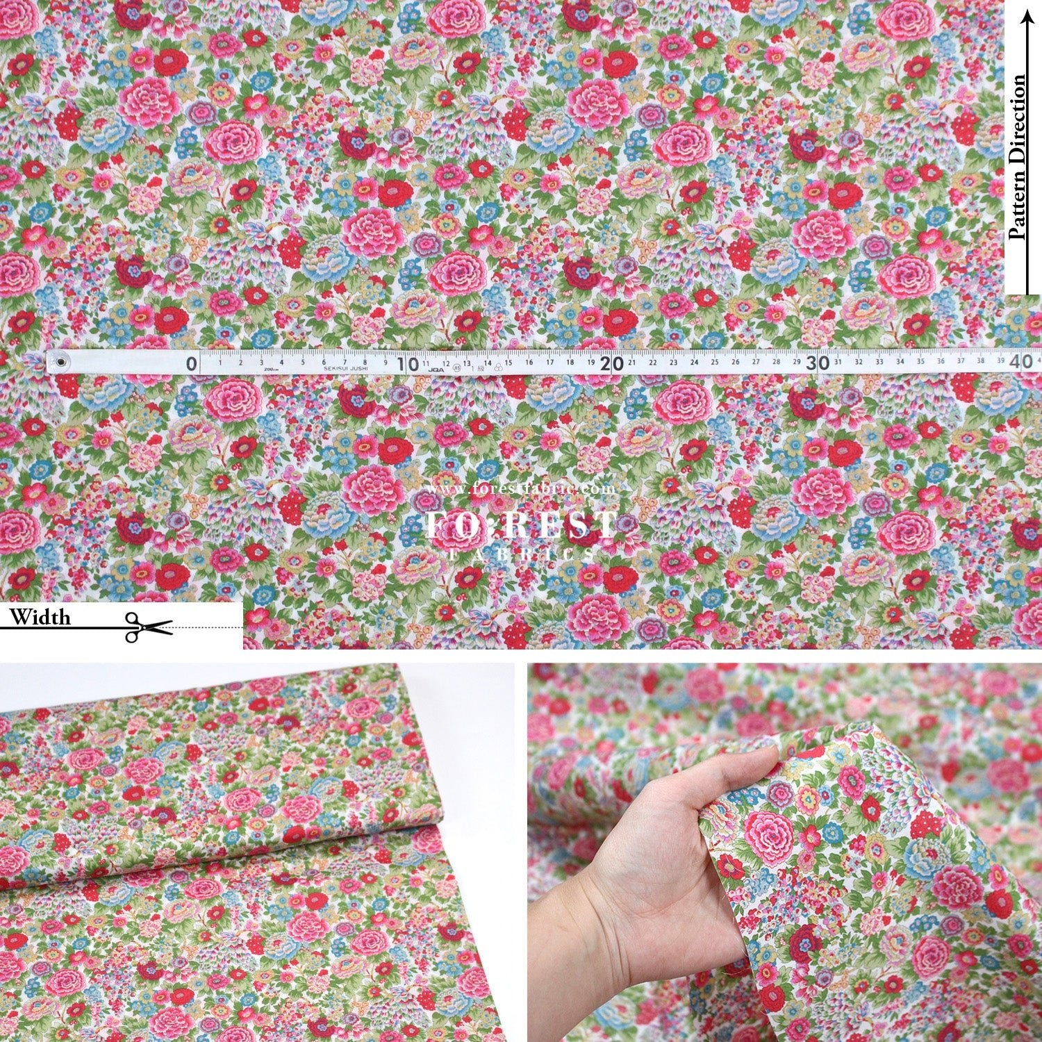 Liberty of London (Cotton Tana Lawn Fabric) - Elysian Day - FO:REST Fabric 布恩堂Liberty fabrictana lawnjapanese fabricykk zipper