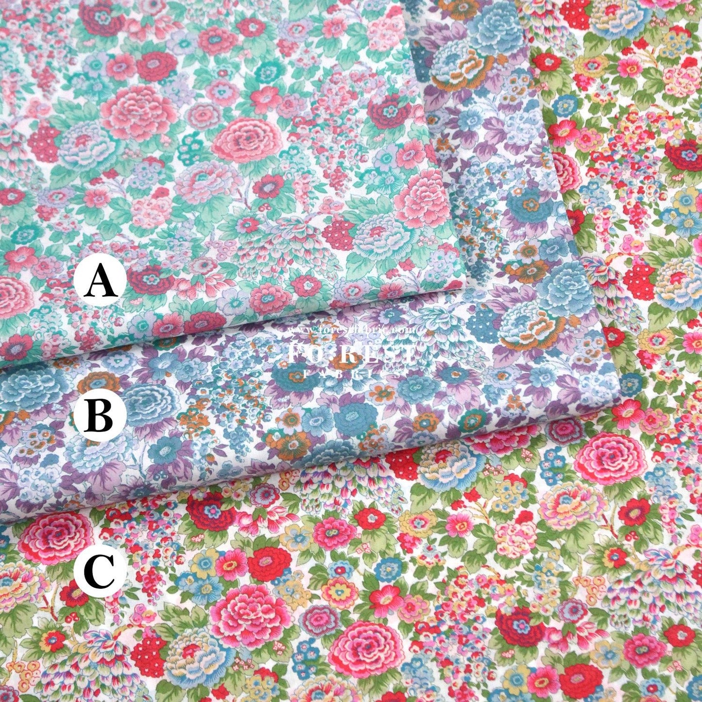 Liberty of London (Cotton Tana Lawn Fabric) - Elysian Day - FO:REST Fabric 布恩堂Liberty fabrictana lawnjapanese fabricykk zipper