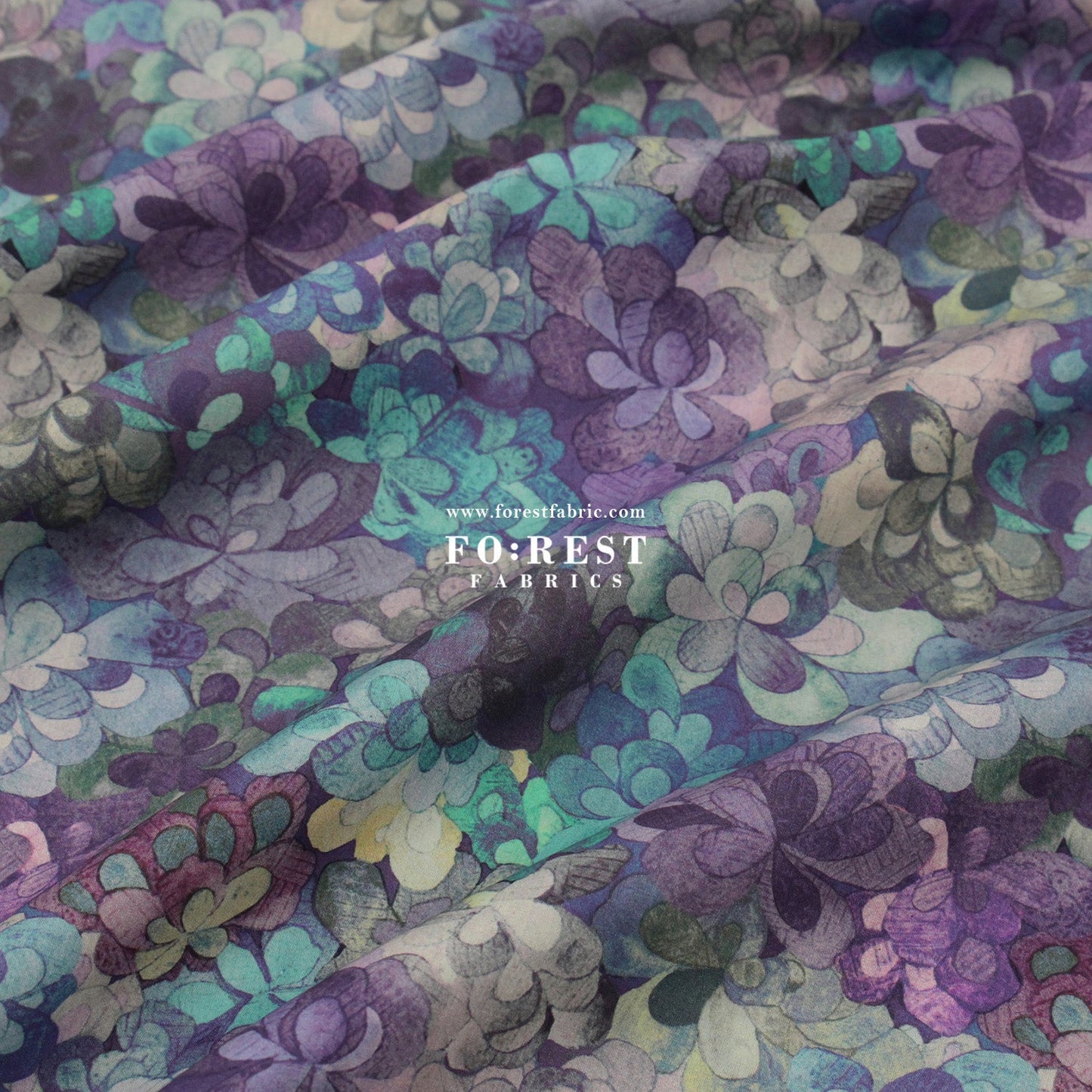 Liberty of London (Cotton Tana Lawn Fabric) - Emerald Bay B - FO:REST Fabric 布恩堂Liberty fabrictana lawnjapanese fabricykk zipper