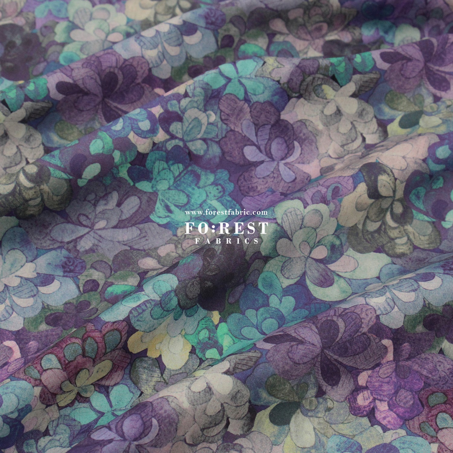 Liberty of London (Cotton Tana Lawn Fabric) - Emerald Bay B - FO:REST Fabric 布恩堂Liberty fabrictana lawnjapanese fabricykk zipper