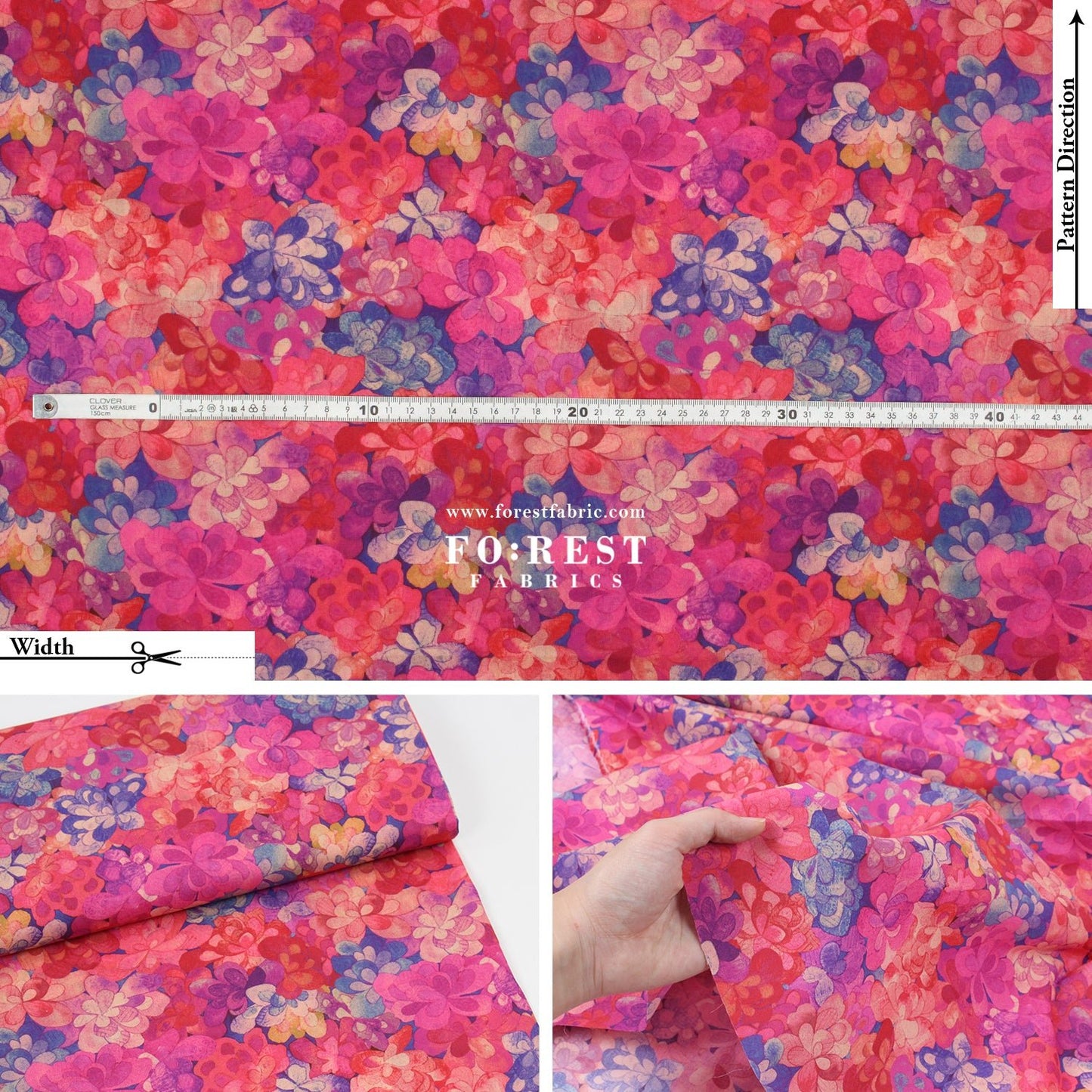 Liberty of London (Cotton Tana Lawn Fabric) - Emerald Bay B - FO:REST Fabric 布恩堂Liberty fabrictana lawnjapanese fabricykk zipper