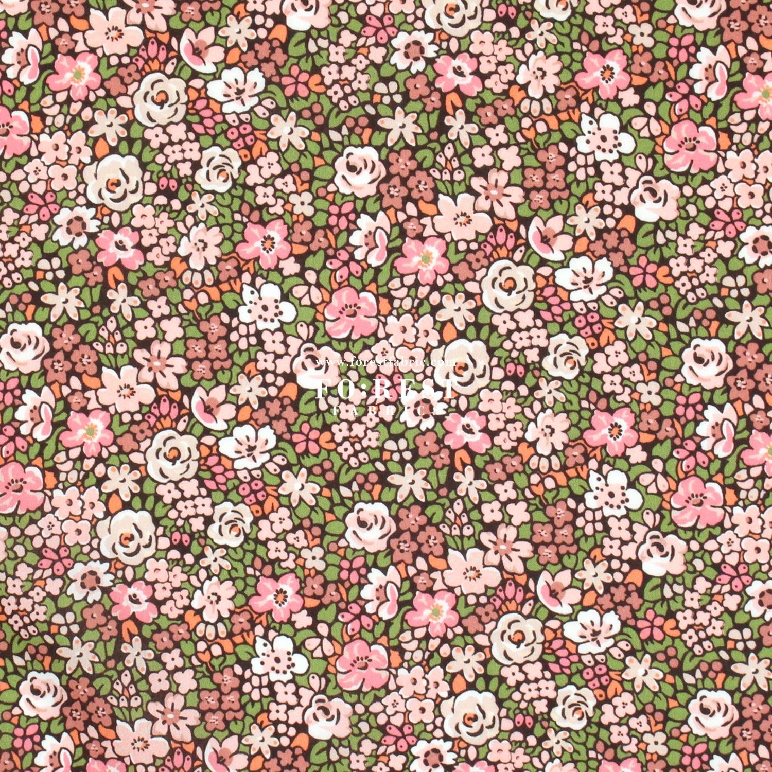 Liberty of London (Cotton Tana Lawn Fabric) - Emma Louise GreenPink - FO:REST Fabric 布恩堂Liberty fabrictana lawnjapanese fabricykk zipper
