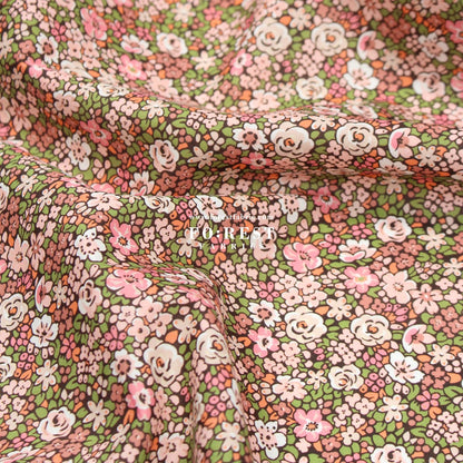 Liberty of London (Cotton Tana Lawn Fabric) - Emma Louise GreenPink - FO:REST Fabric 布恩堂Liberty fabrictana lawnjapanese fabricykk zipper