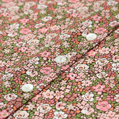 Liberty of London (Cotton Tana Lawn Fabric) - Emma Louise GreenPink - FO:REST Fabric 布恩堂Liberty fabrictana lawnjapanese fabricykk zipper