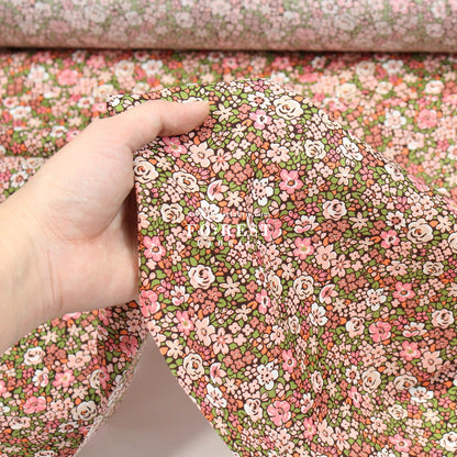Liberty of London (Cotton Tana Lawn Fabric) - Emma Louise GreenPink - FO:REST Fabric 布恩堂Liberty fabrictana lawnjapanese fabricykk zipper