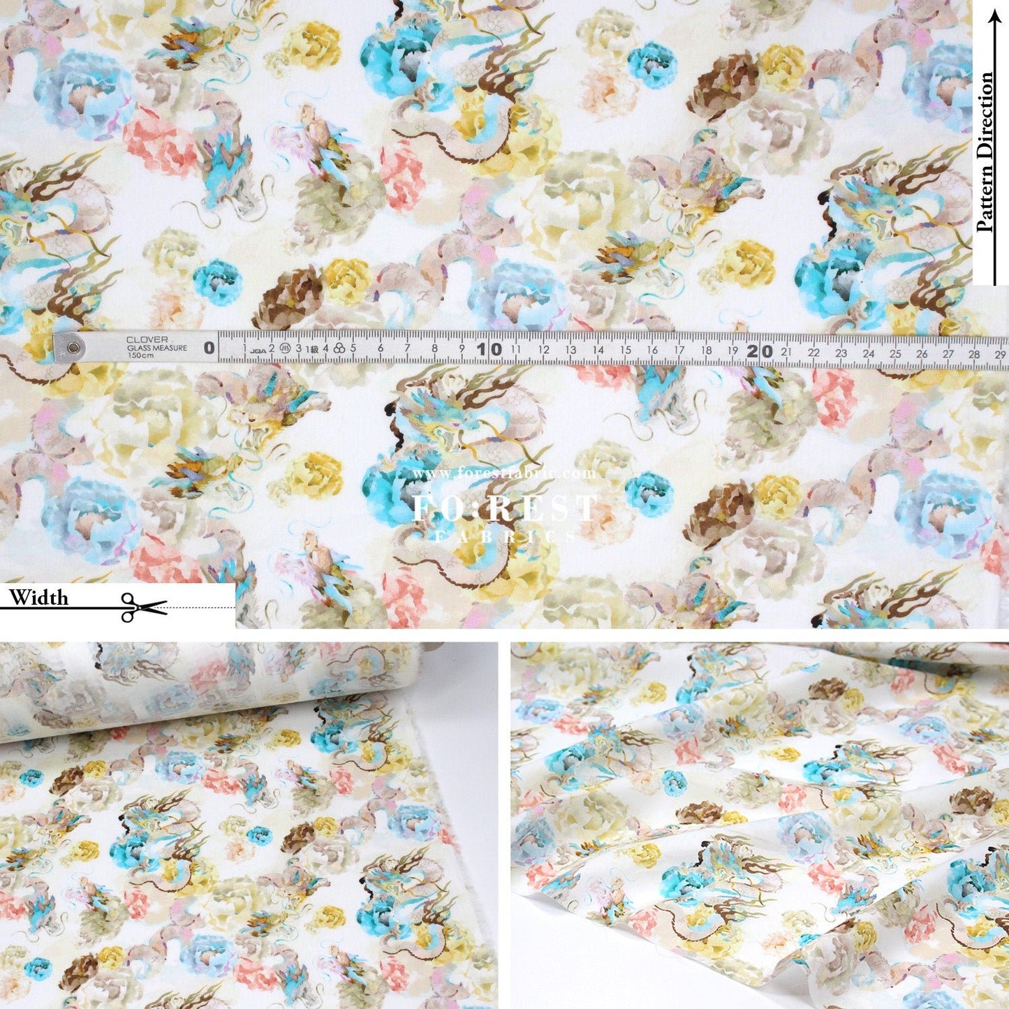 Liberty of London (Cotton Tana Lawn Fabric) - Endless Song - FO:REST Fabric 布恩堂Liberty fabrictana lawnjapanese fabricykk zipper