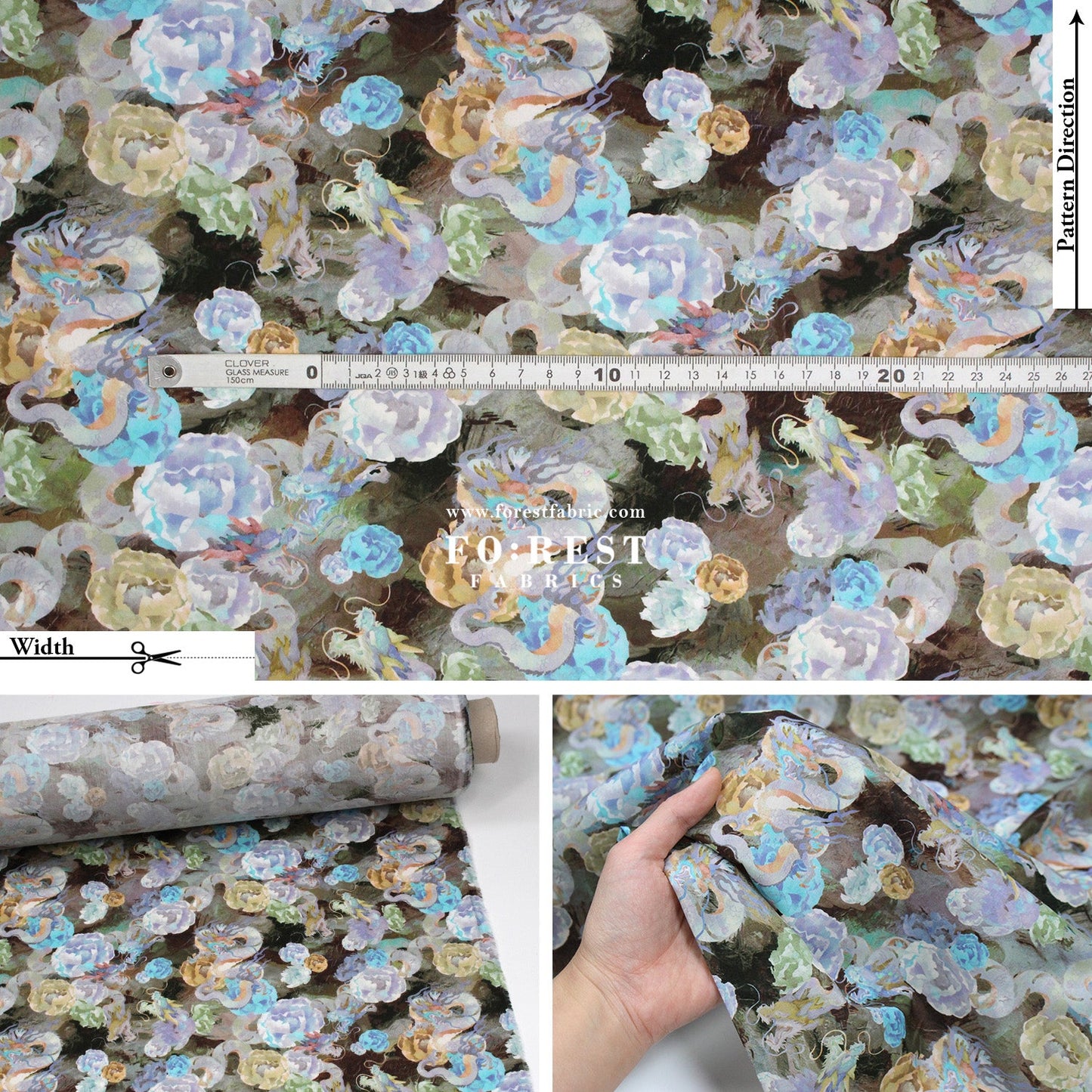 Liberty of London (Cotton Tana Lawn Fabric) - Endless Song - FO:REST Fabric 布恩堂Liberty fabrictana lawnjapanese fabricykk zipper