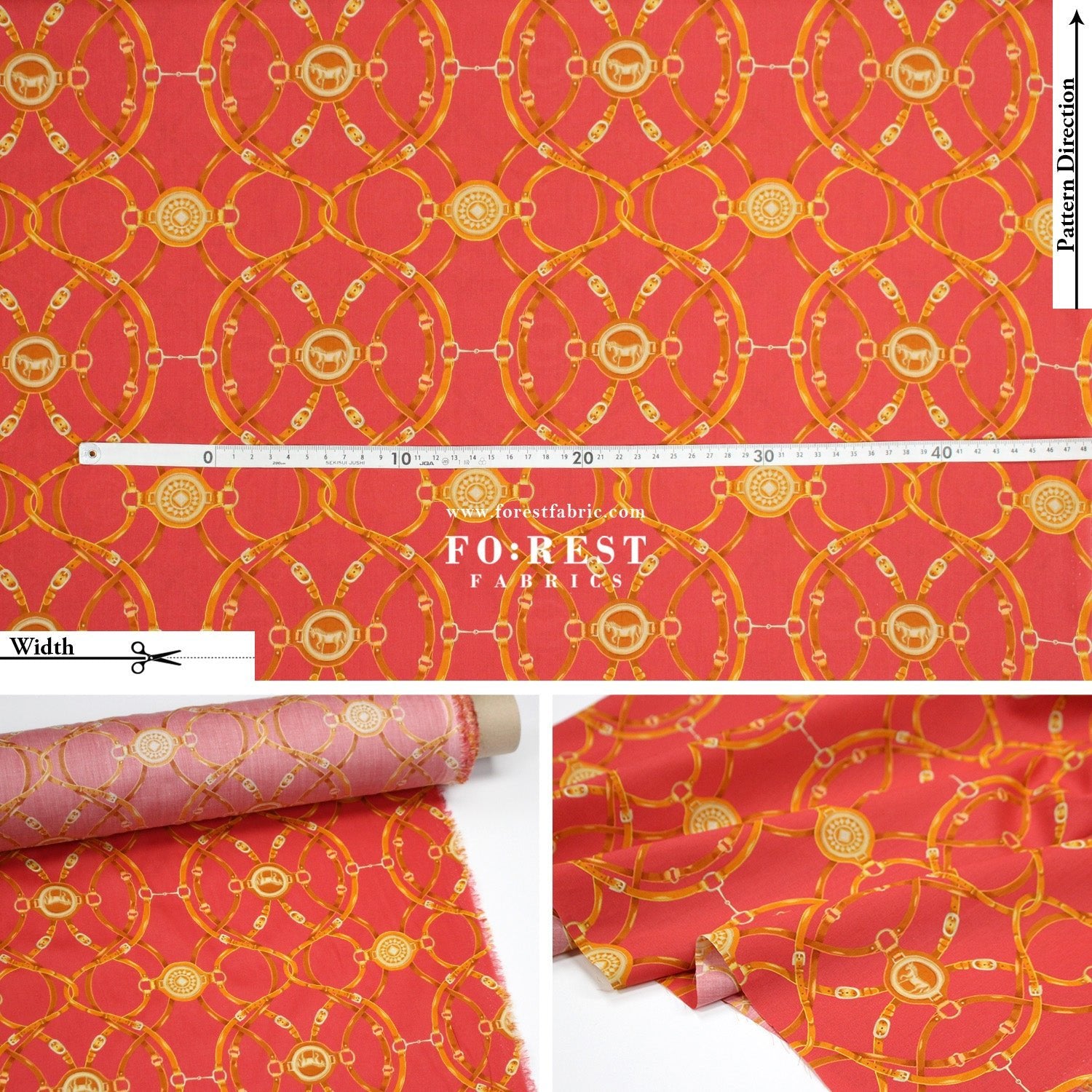 Liberty of London (Cotton Tana Lawn Fabric) - Equestrian - FO:REST Fabric 布恩堂Liberty fabrictana lawnjapanese fabricykk zipper