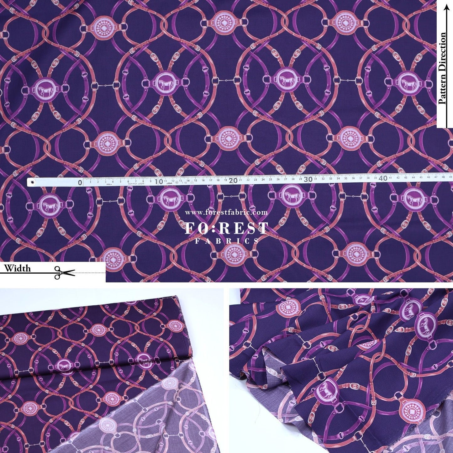 Liberty of London (Cotton Tana Lawn Fabric) - Equestrian - FO:REST Fabric 布恩堂Liberty fabrictana lawnjapanese fabricykk zipper