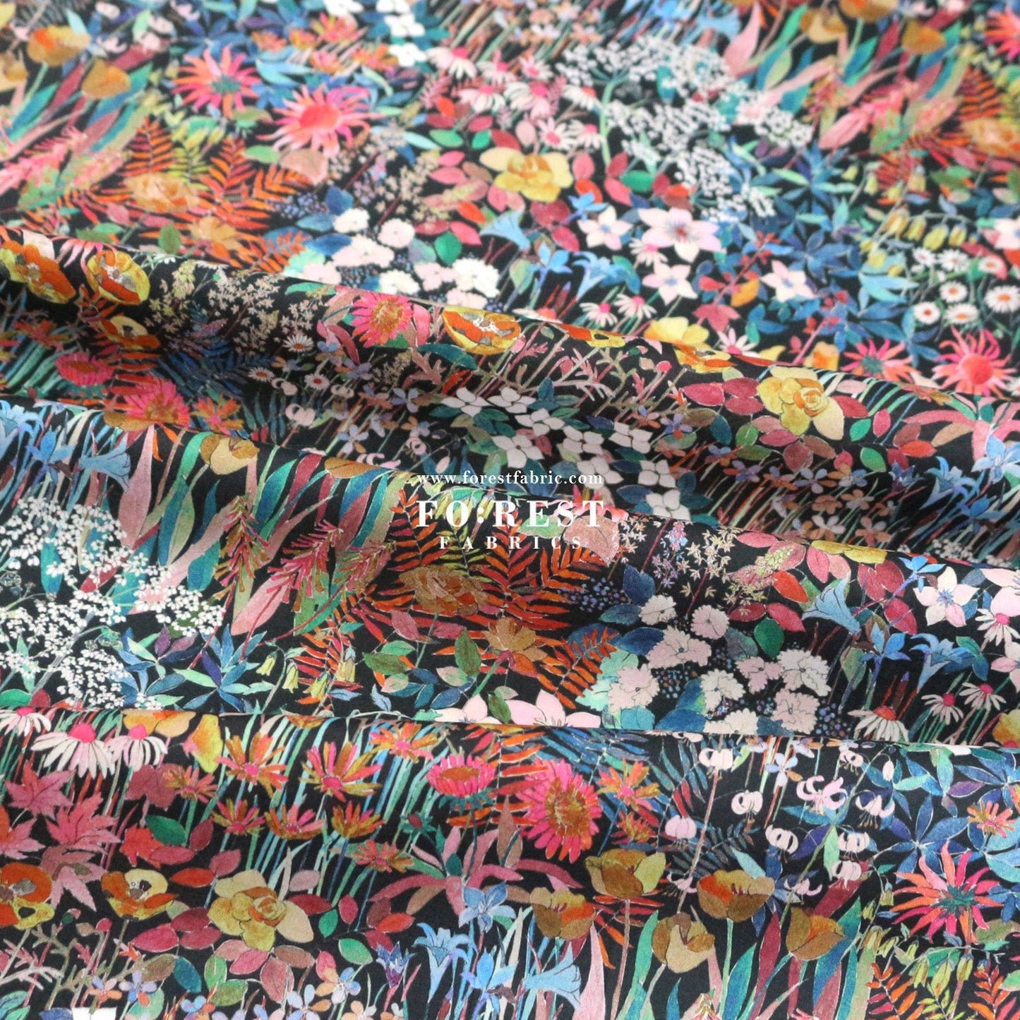 Liberty of London (Cotton Tana Lawn Fabric) - Faria Flower Small - FO:REST Fabric 布恩堂Liberty fabrictana lawnjapanese fabricykk zipper