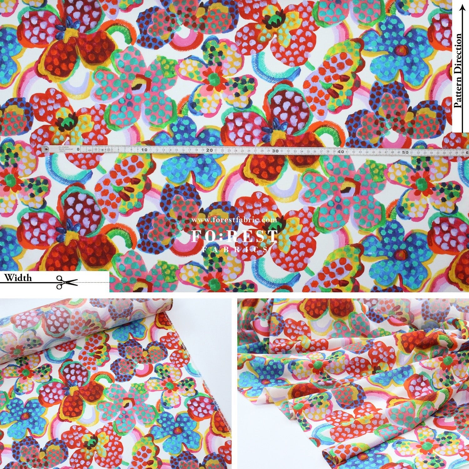 Liberty of London (Cotton Tana Lawn Fabric) - Fauvism Floral - FO:REST Fabric 布恩堂Liberty fabrictana lawnjapanese fabricykk zipper