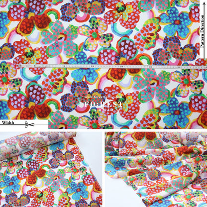 Liberty of London (Cotton Tana Lawn Fabric) - Fauvism Floral - FO:REST Fabric 布恩堂Liberty fabrictana lawnjapanese fabricykk zipper