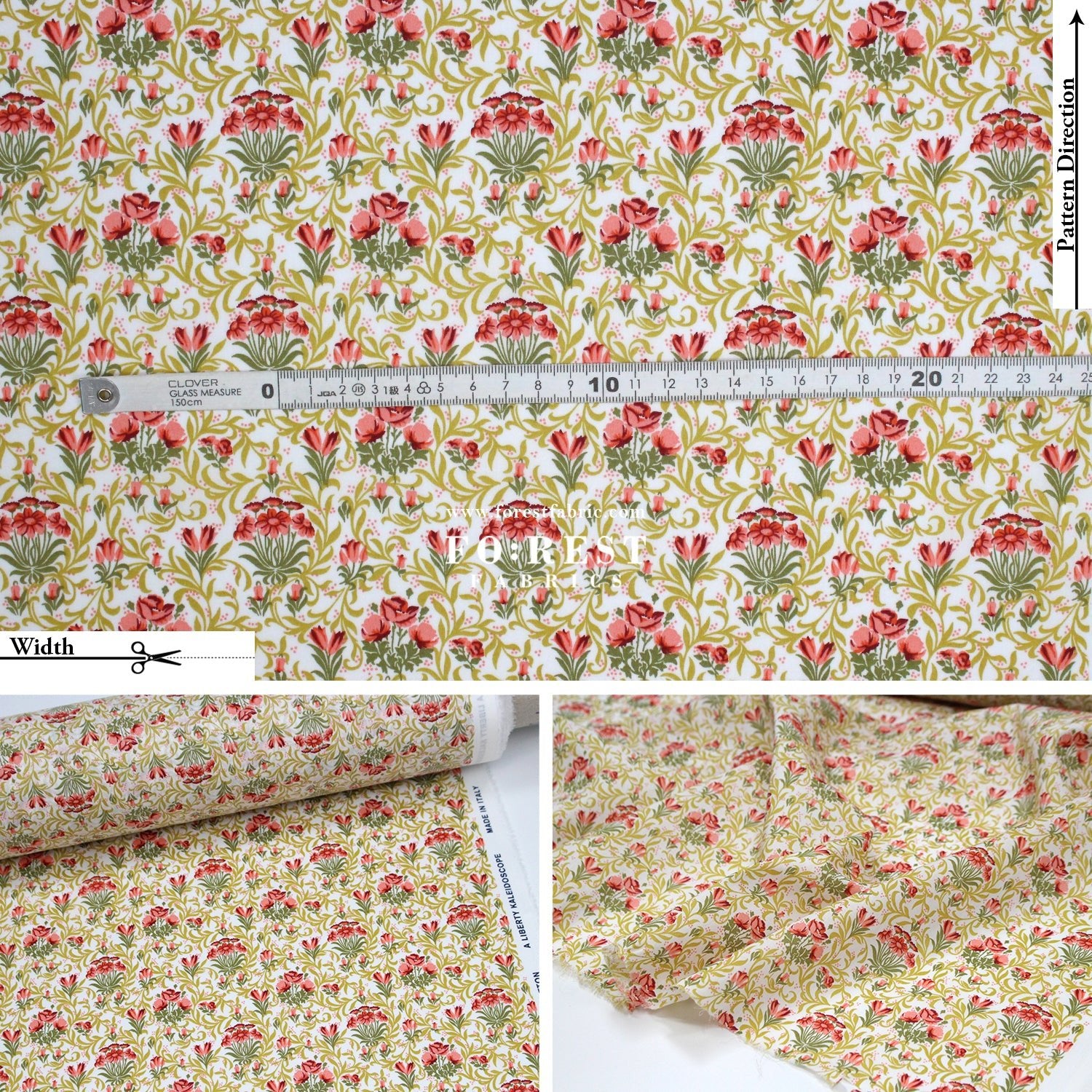 Liberty of London (Cotton Tana Lawn Fabric) - Fawley Spring - FO:REST Fabric 布恩堂Liberty fabrictana lawnjapanese fabricykk zipper