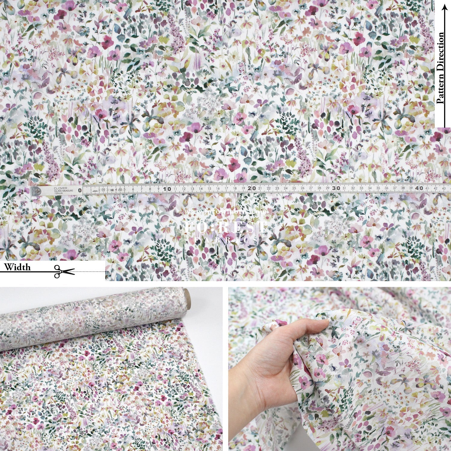 Liberty of London (Cotton Tana Lawn Fabric) - Felda B - FO:REST Fabric 布恩堂Liberty fabrictana lawnjapanese fabricykk zipper