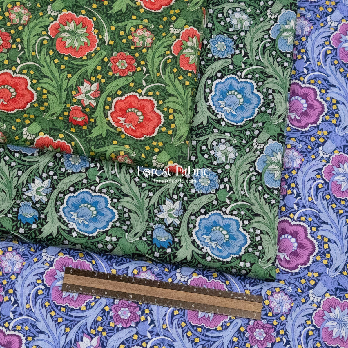 Liberty of London (Cotton Tana Lawn Fabric) - Festive Finesse - FO:REST Fabric 布恩堂Liberty fabrictana lawnjapanese fabricykk zipper