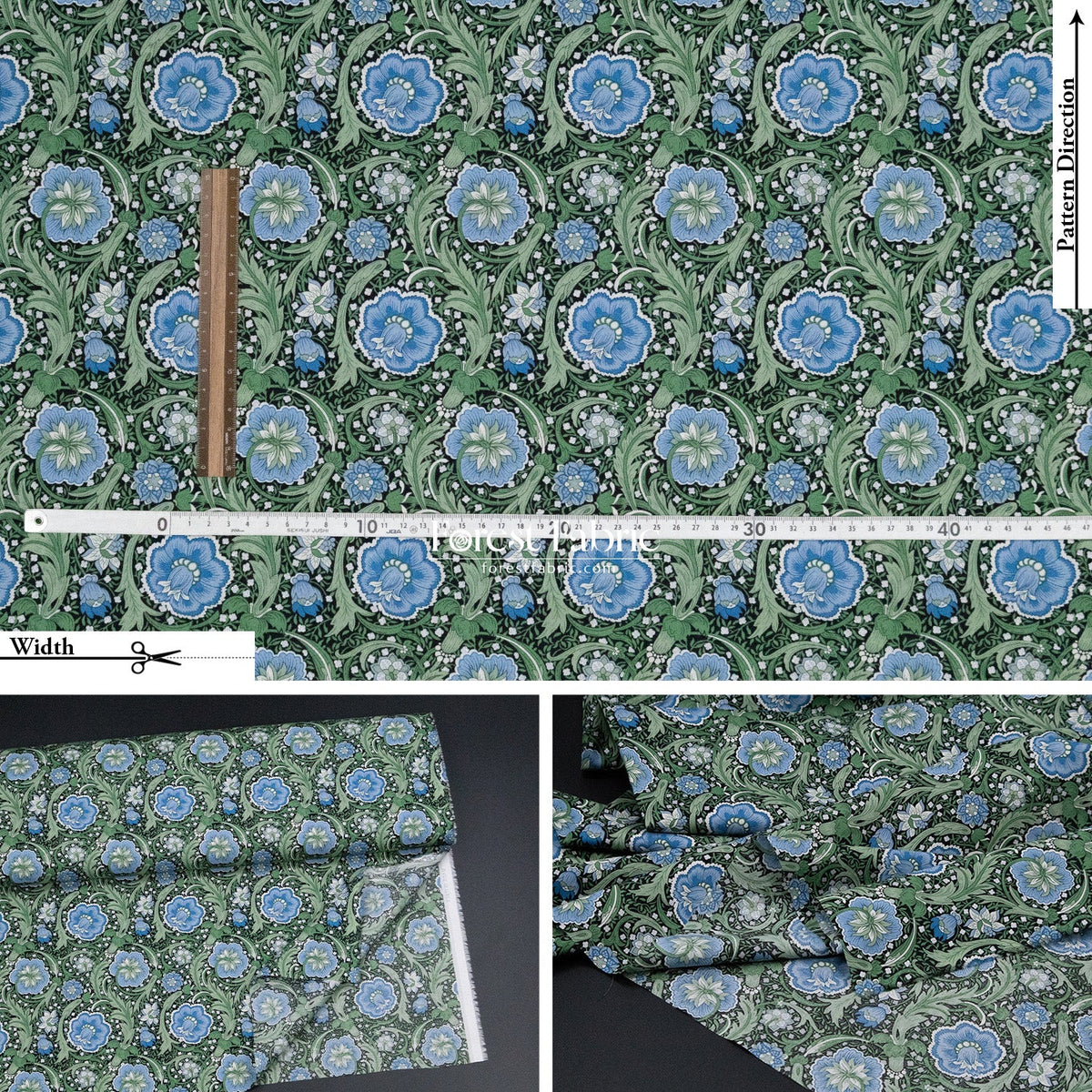 Liberty of London (Cotton Tana Lawn Fabric) - Festive Finesse - FO:REST Fabric 布恩堂Liberty fabrictana lawnjapanese fabricykk zipper