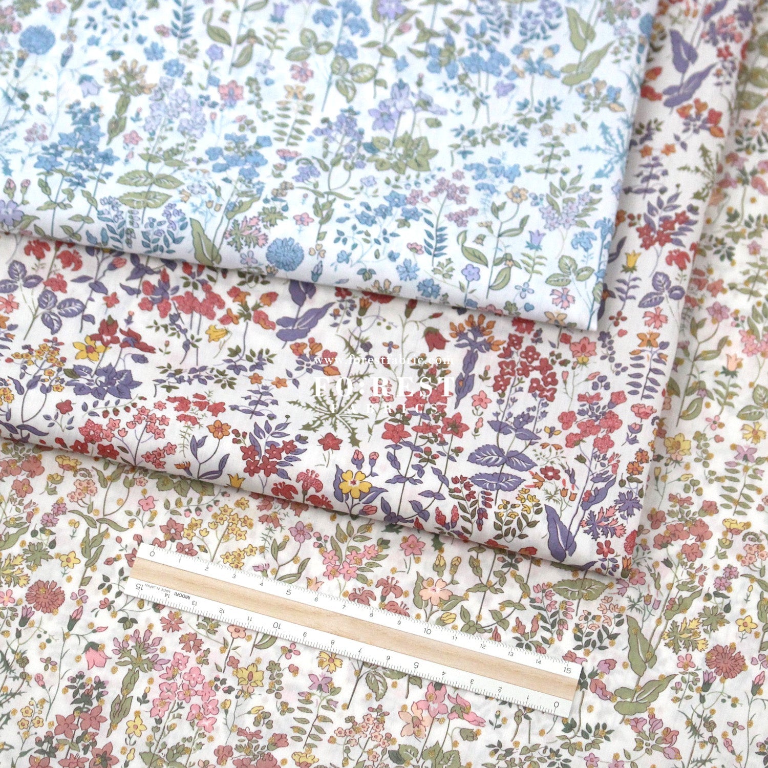 Liberty of London (Cotton Tana Lawn Fabric) - Field Flowers - FO:REST Fabric 布恩堂Liberty fabrictana lawnjapanese fabricykk zipper