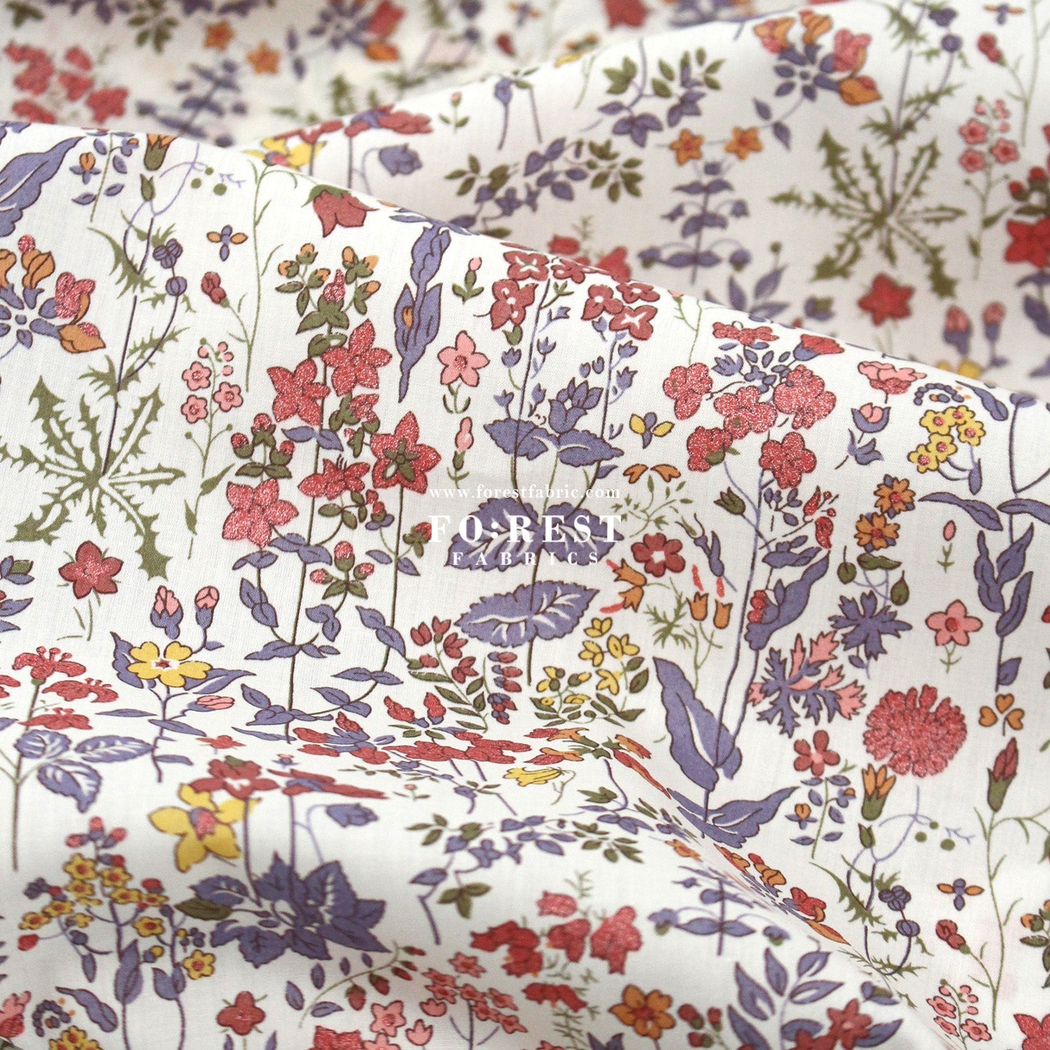 Liberty of London (Cotton Tana Lawn Fabric) - Field Flowers - FO:REST Fabric 布恩堂Liberty fabrictana lawnjapanese fabricykk zipper