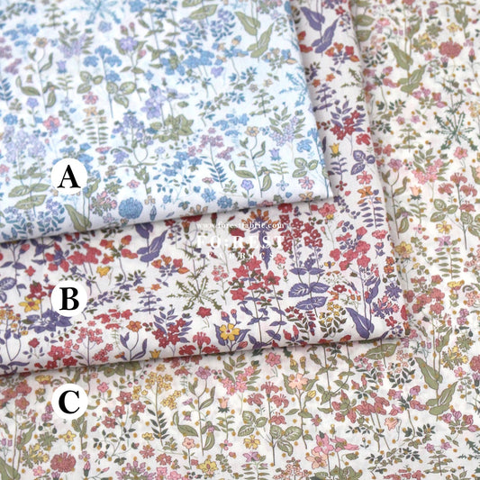 Liberty of London (Cotton Tana Lawn Fabric) - Field Flowers - FO:REST Fabric 布恩堂Liberty fabrictana lawnjapanese fabricykk zipper