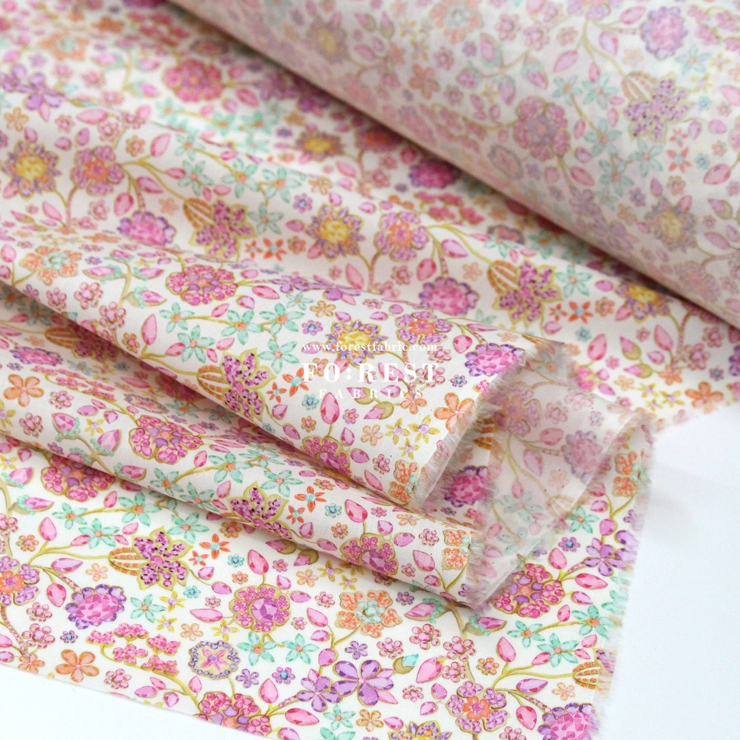 Liberty of London (Cotton Tana Lawn Fabric) - Fiona Devaux A - FO:REST Fabric 布恩堂Liberty fabrictana lawnjapanese fabricykk zipper
