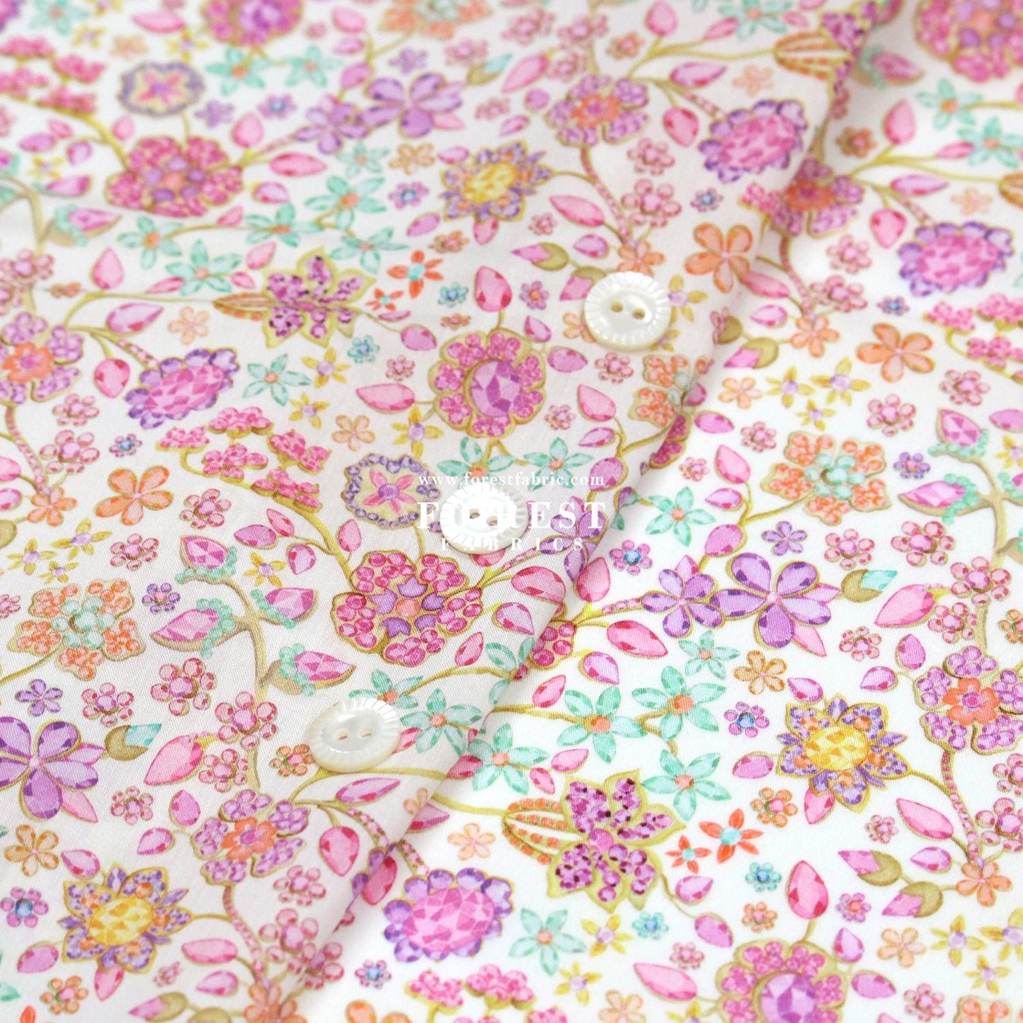 Liberty of London (Cotton Tana Lawn Fabric) - Fiona Devaux A - FO:REST Fabric 布恩堂Liberty fabrictana lawnjapanese fabricykk zipper