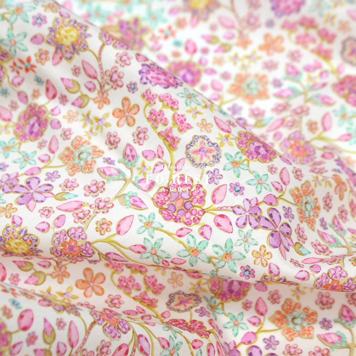Liberty of London (Cotton Tana Lawn Fabric) - Fiona Devaux A - FO:REST Fabric 布恩堂Liberty fabrictana lawnjapanese fabricykk zipper