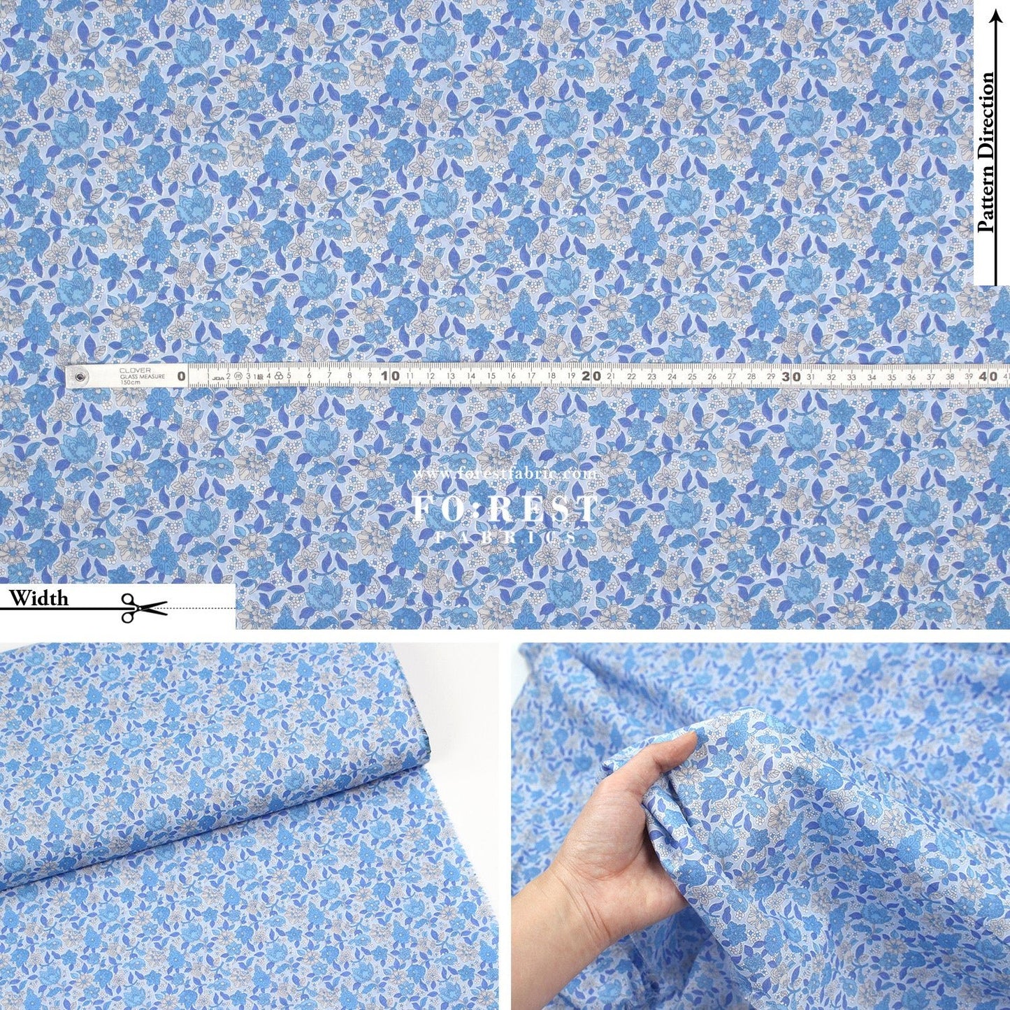 Liberty of London (Cotton Tana Lawn Fabric) - Floral Ovation - FO:REST Fabric 布恩堂Liberty fabrictana lawnjapanese fabricykk zipper