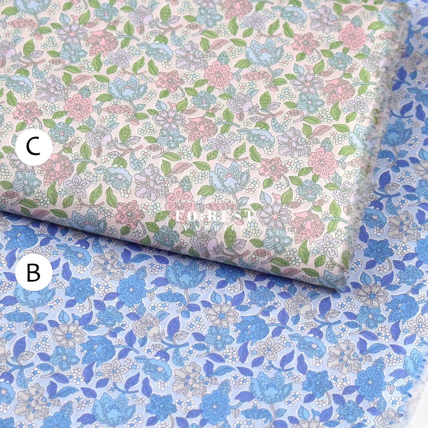 Liberty of London (Cotton Tana Lawn Fabric) - Floral Ovation - FO:REST Fabric 布恩堂Liberty fabrictana lawnjapanese fabricykk zipper